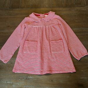 Little English Red and White Striped Dress